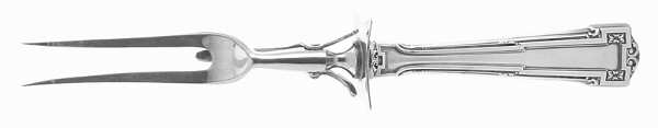 Dauphine (Sterling, 1916) Large Stainless-Prong Roast Carving Fork