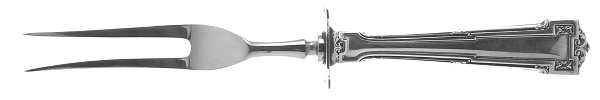 Dauphine (Sterling, 1916) Small Steak Carving Fork with Stainless Prongs
