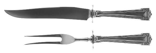 Dauphine (Sterling, 1916) Small Stainless Blade 2-Piece Steak Carving Set
