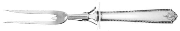 Dorothy Q (Silverplate, 1931) Large Stainless-Prong Roast Carving Fork