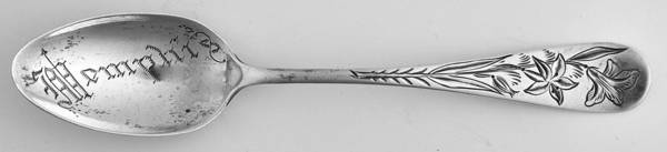 Engraved No 2 (Sterling, 1890) Souvenir Spoon (Demitasse)