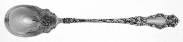 Eton (Sterling, 1903) Pierced Bowl Short Handle Olive Spoon