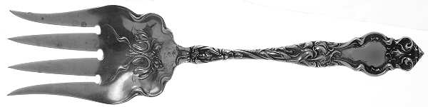 Eton (Sterling, 1903) Large Solid Fish Serving Fork by Wallace Silver