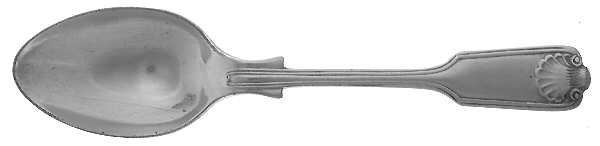Fiddle Thread & Shell Five O'Clock Teaspoon