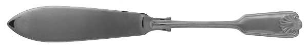 Fiddle Thread & Shell Individual Solid Fish Knife