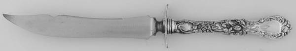 Floral (Silverplate, 1902) Large Stainless Blade Roast Carving Knife