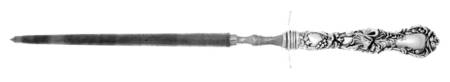 Floral (Silverplate, 1902) Large Roast Steel Rod Knife Sharpener