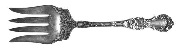 Floral (Silverplate, 1902) Solid Salad Serving Fork