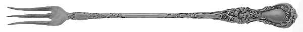 Floral (Silverplate, 1902) Long Handle Pickle/Olive Fork