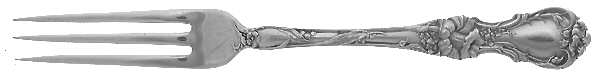 Floral (Silverplate, 1902) Strawberry Fork by Wallace Silver