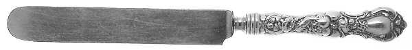 Floral (Silverplate, 1902) Blunt Hollow Knife with Bolster