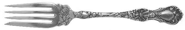 Floral (Silverplate, 1902) Small Solid Cold Meat Serving Fork
