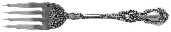 Floral (Silverplate, 1902) Medium Solid Cold Meat Serving Fork