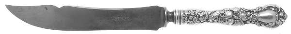 Floral (Silverplate, 1902) Small Steak Carving Knife with Stainless Blade