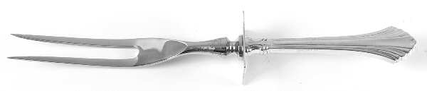 French Regency (Sterling, 1986) Large Stainless-Prong Roast Carving Fork