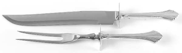French Regency (Sterling, 1986) Large 2-Piece Roast Carving Set w/Stainless Blade