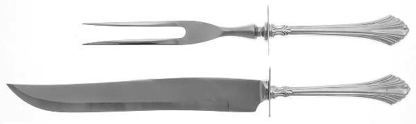 French Regency (Sterling, 1986) (2 Pc)Carving Set-Lg Stnbl/Roast w/Sterling Guard