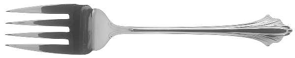 French Regent (Stainless) Medium Solid Cold Meat Serving Fork
