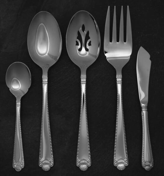 French Shell (Stainless) 5 Piece Hostess Set