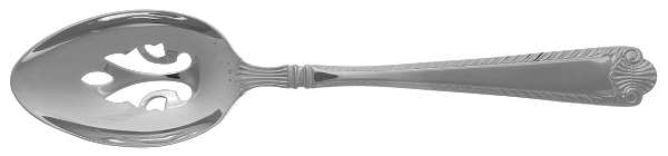 French Shell (Stainless) Pierced Tablespoon (Serving Spoon)