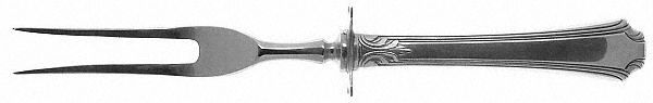 Georgian Colonial (Sterling, 1932) Small Steak Carving Fork with Stainless Prongs