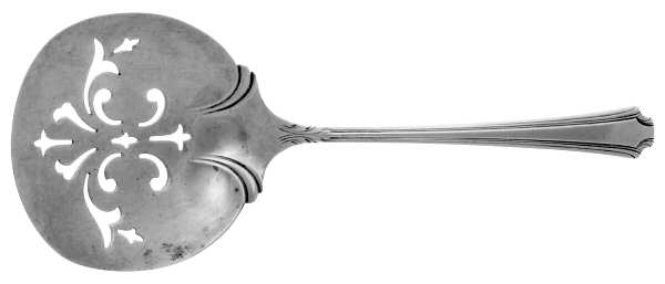 Georgian Colonial (Sterling, 1932) Solid Bon Bon Spoon with Pierced Bowl