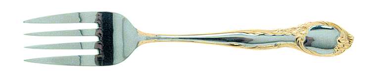 Golden Amberly Medium Solid Cold Meat Serving Fork