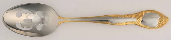 Golden Amberly Pierced Tablespoon (Serving Spoon)