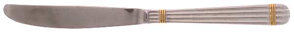 Golden Apollo (Stainless, Gold Accent, Rib Front-Bc) Modern Solid Knife by Wallace Silver