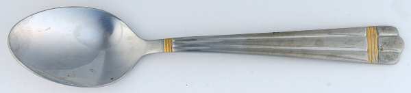 Golden Apollo (Stainless, Gold Accent, Rib Front-Bc) Place/Oval Soup Spoon