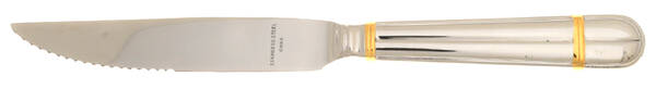 Golden Carmel (Stainless, Gold Accent) Steak Knife Individual Hollow, Serrate HC