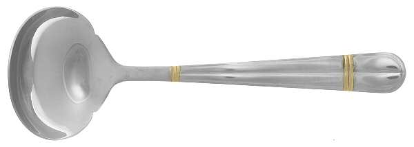 Golden Carmel (Stainless, Gold Accent) Solid Gravy Ladle