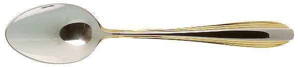 Golden Enchantress (Stainless, Gold Acct) Place/Oval Soup Spoon by Wallace Silver
