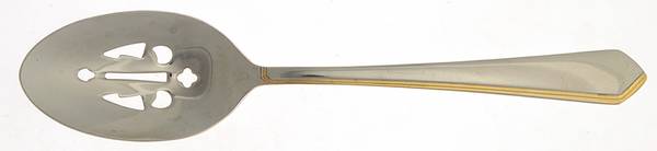 Golden Fascination (Stainless, Gold Accent) Pierced Tablespoon (Serving Spoon)