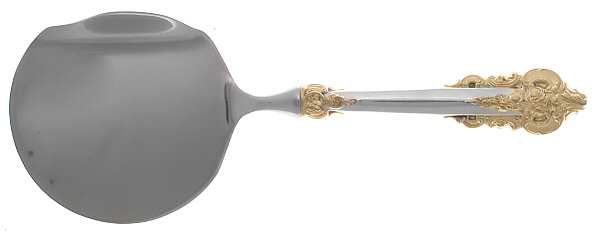 Golden Grande Baroque (Sterling, Gold Accent) Cranberry Server with Stainless Bowl