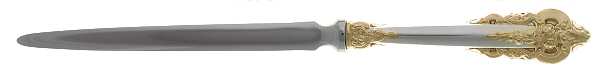Golden Grande Baroque (Sterling, Gold Accent) Letter Opener with Stainless Blade