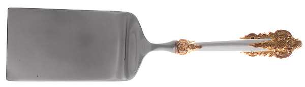 Golden Grande Baroque (Sterling, Gold Accent) Lasagna Server with Stainless Blade
