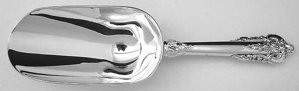 Golden Grande Baroque (Sterling, Gold Accent) Ice Scoop with Silverplate Bowl