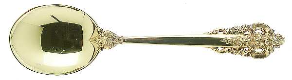 Golden Grande Barogue (Sterling, Gold Vermeil) Round Bowl Soup Spoon (Cream Soup)