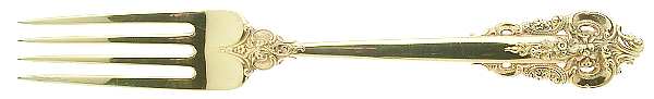 Golden Grande Barogue (Sterling, Gold Vermeil) Fork