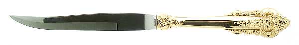 Golden Grande Barogue (Sterling, Gold Vermeil) Individual Steak Knife w/Bevel Blade