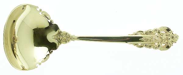 Golden Grande Barogue (Sterling, Gold Vermeil) Solid Gravy Ladle