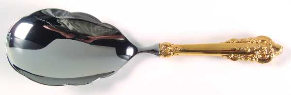 Golden Grande Barogue (Sterling, Gold Vermeil) Rice Spoon-Stainless Bowl