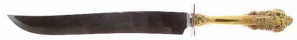 Golden Grande Barogue (Sterling, Gold Vermeil) Large Stainless Blade Roast Carving Knife