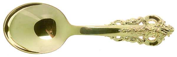 Golden Grande Barogue (Sterling, Gold Vermeil) Straight Handle Baby Spoon
