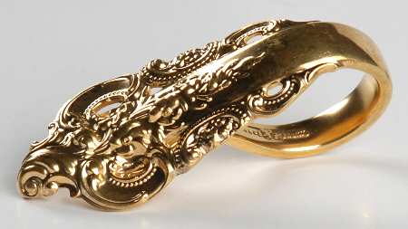 Golden Grande Barogue (Sterling, Gold Vermeil) Napkin Clip
