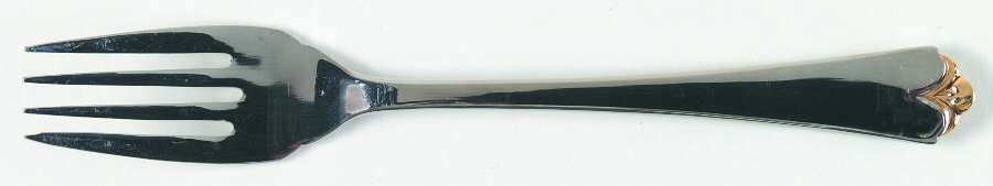 Golden Lotus (Stainless, Gold Accent Individual Salad Fork