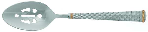 Golden Monterey (Stainless, Gold Accent) Pierced Tablespoon (Serving Spoon)