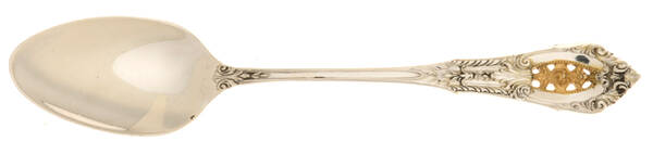 Golden Rose Point (Sterling, 1988, Gold Accent Rose) Demitasse Spoon by Wallace Silver