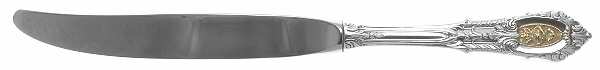 Golden Rose Point (Sterling, 1988, Gold Accent Rose) Modern Hollow Knife